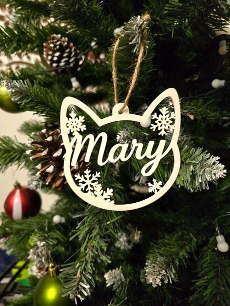 Vianočná ozdoba mačka,