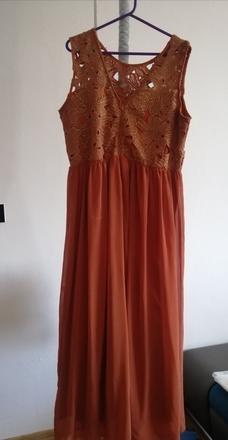Škoricové spoločenské šaty, 48