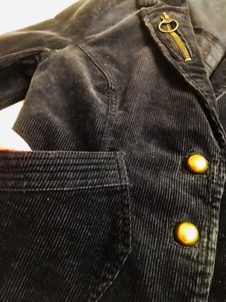 Manchesterové slim sako do pása, xs