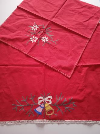 Vianoce, retro obrusy,