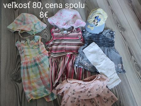 Letné šaty/oblečenie, 68–80