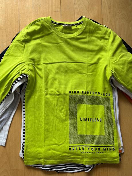 10 ks bavlnene znackove tricka s dlhym rukavom, original marines,158