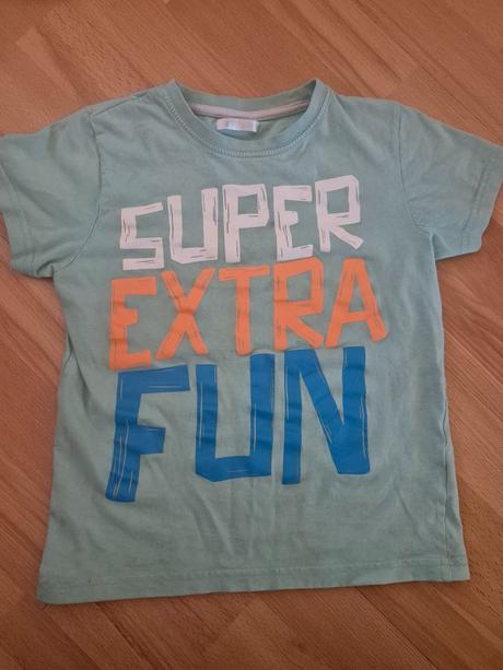 Modré tričko s nápisom, pepco,122