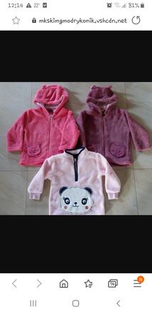 Mikiny 3 kusy, lupilu,74