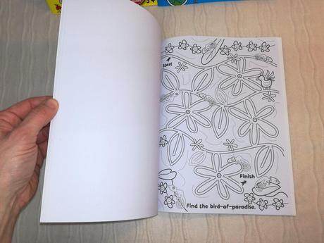 Maze, find & colour sticker & colouring book,