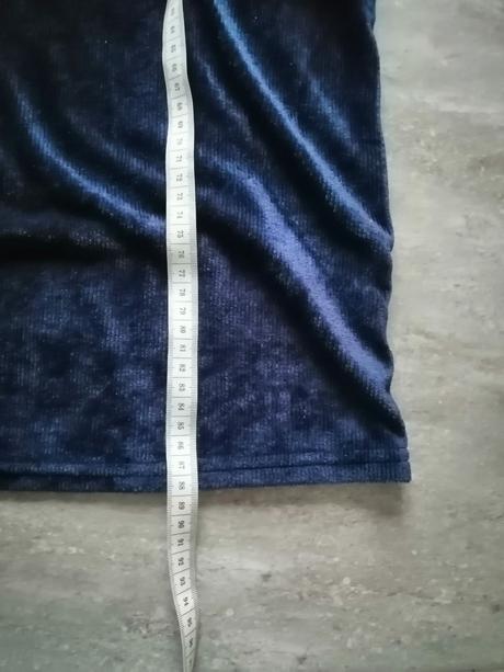 Zamatové nocovomodré šaty beloved vs-m,pruž.,jemné, m