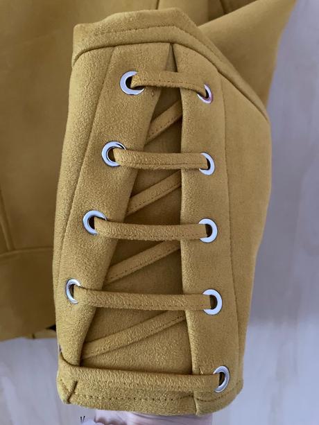 Bundička z brúseného semišu, papaya,l