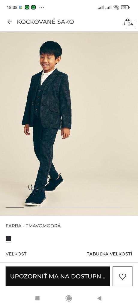 Chlapčensky oblek reserved, 152