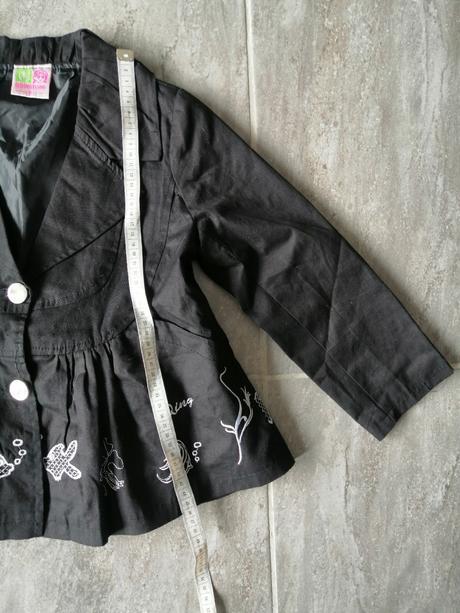 Dievčenské sako čierne ringring, v122, 6-7r, 122