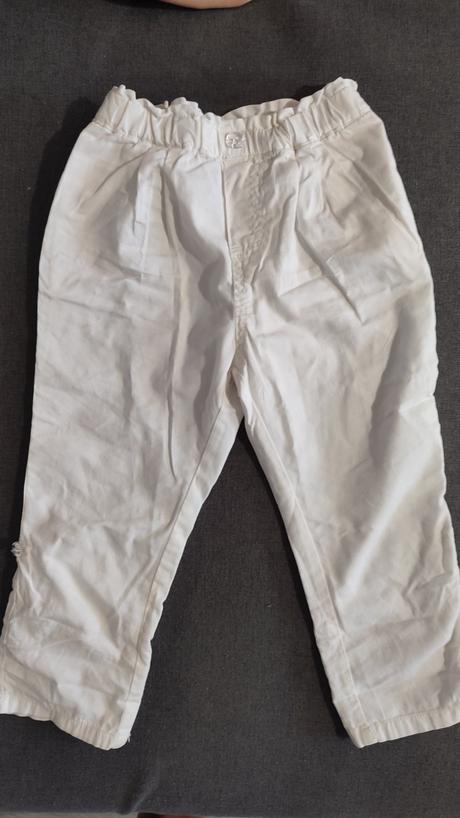 Biele nohavice, h&m,98