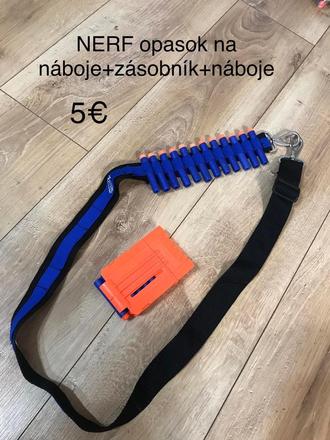 Nerf opasok na náboje+zásobník+náboje, 