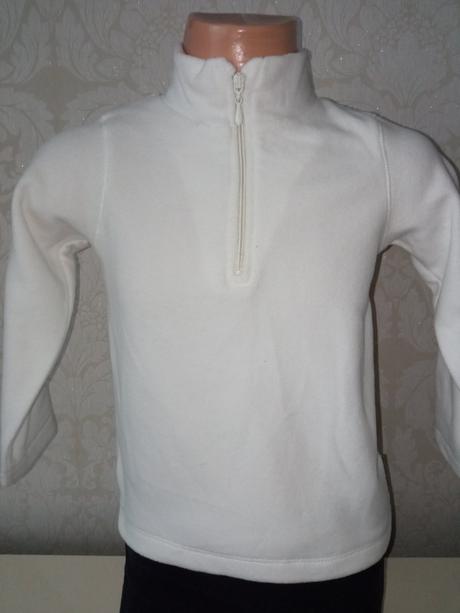 Detská flisová mikina biela (24-30 mes.), fagottino,92