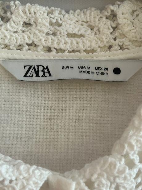 Elegantná blúzka s čipkou zn.zara č.m/l, zara,m