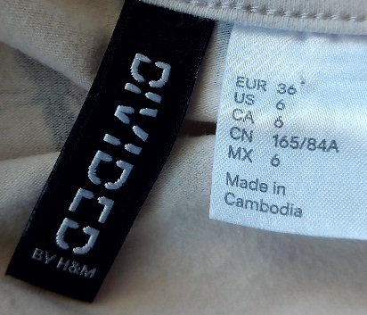 Smotanové šaty s vtáčikmi, h&m,164