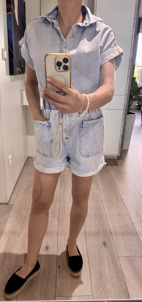 Zara letny riflovy overa, zara,xs