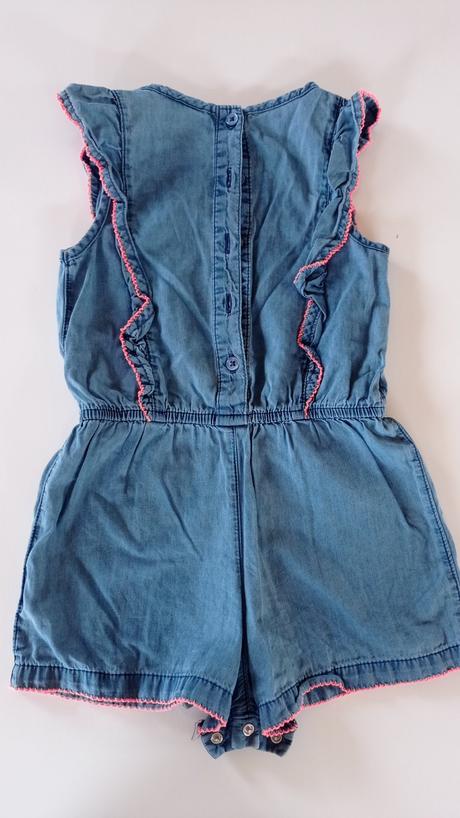 Nádherný riflovy overal, s volánikmi, vysivany, f&f,116