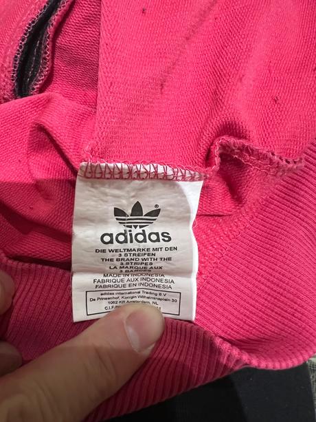 Krasna ruzova mikina adidas, adidas,l