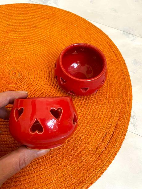 Keramické nádobky na sviečku 3 ks,