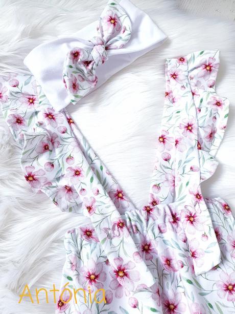 Kvetinové gatuše a čelenka, 56 - 128