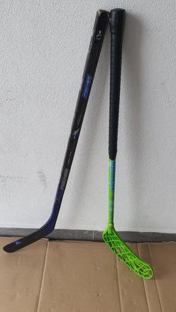 2 ks hokejky - drevená fischer + florbalová, fischer