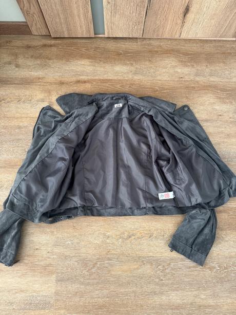 Sivý krivák / velúrová bundička, f&f,xl