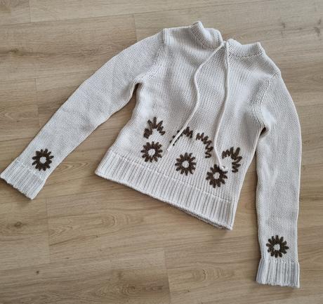 Pletený sveter s kapucňou, kenvelo,38