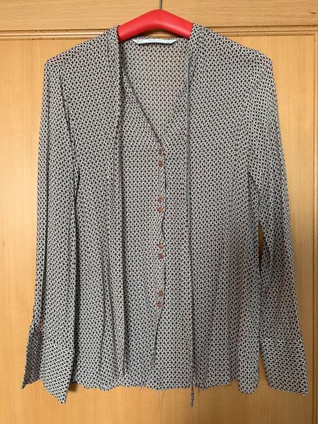 Košeľa s ozdobnou stuhou, zara,xs