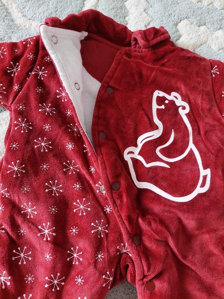 Vianocne novorodenecke zamatove, zateplene, coccodrillo,56