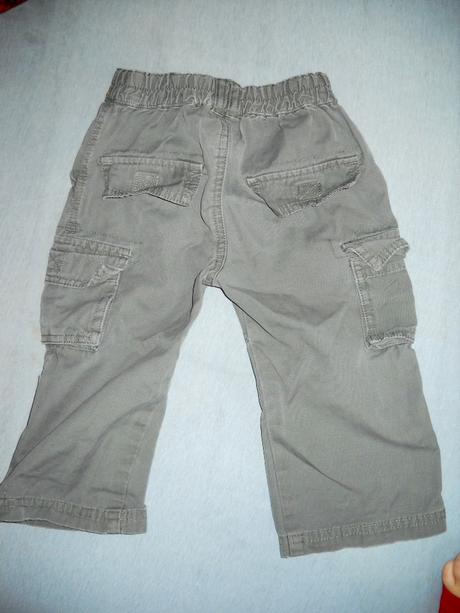 Khaki gate - roll up štýl, mothercare,80