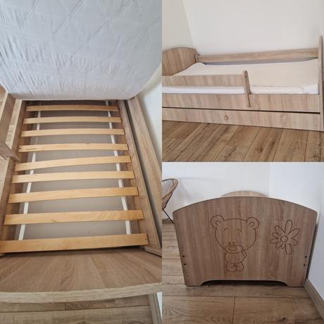 Drevena postielka s matracom, šírka (cm): 80,dĺžka (cm): 160