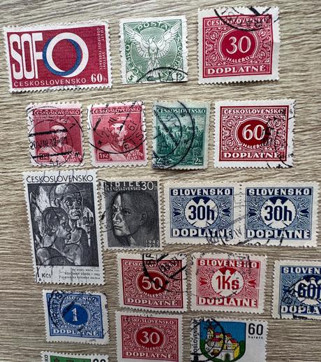 Staršie známky československo za 10eur, 