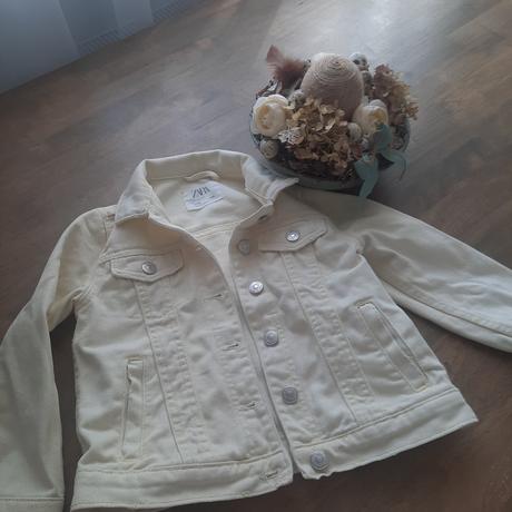 Zara rifľová bunda bledožltá, zara,116