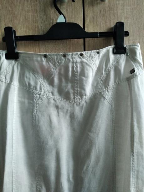 Biela ľanová sukňa, m