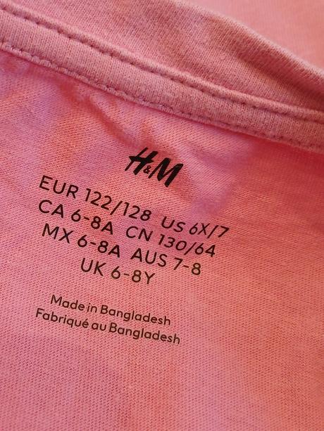 Dievčenské tričko s potlačou h&m (122-128), h&m,122