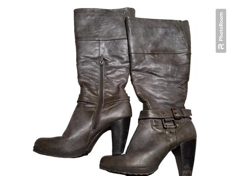 Dámske kožené čižmičky na opätku, jennifer&jennifer,39