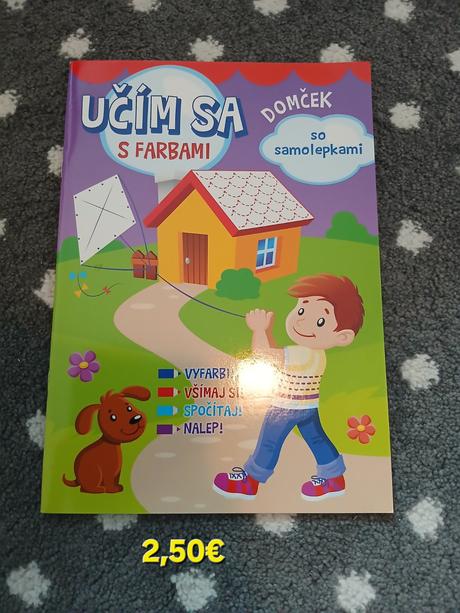 Pracovny zosit s nalepkami - farby,