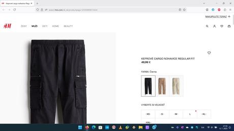 Cargo nohavice hm (kapsáče), h&m,l / m