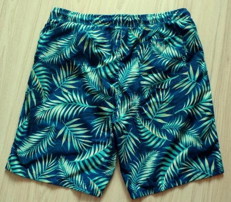 Plavky s tropickým vzorom zelených listov,v.xl/xxl, xxl
