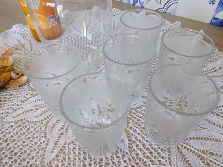Sklenené na malinovku -džbán+poháre 6 kusov, 