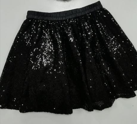 Čierna sukňa s flitrami, f&f,146