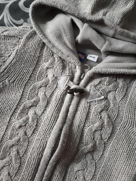 Sivý podšitý sveter, lupilu,92