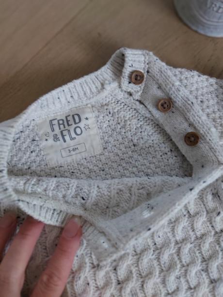 Pletený sveter s gombíkmi, f&f,68