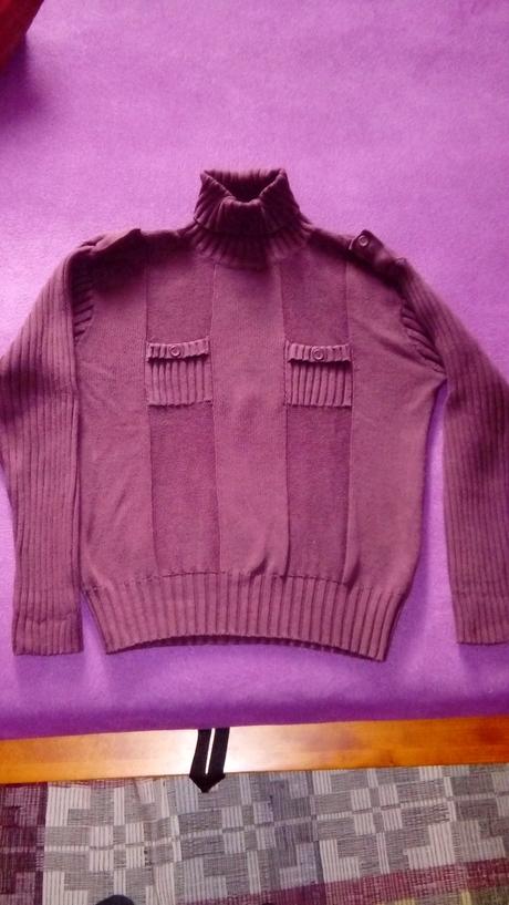 Hnedý rolákovy sveter značky isolina sartini, l