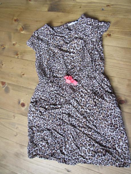 Leopardie šatičky s vreckami, h&m,122