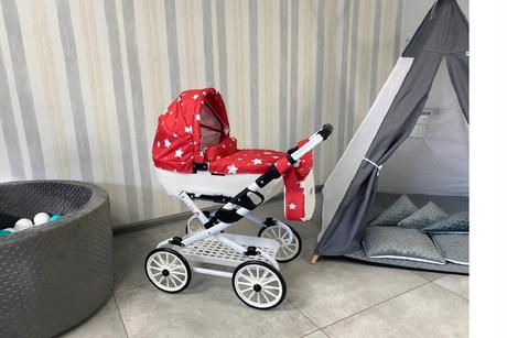 Kočík pre bábiky retro - hviezdička, 