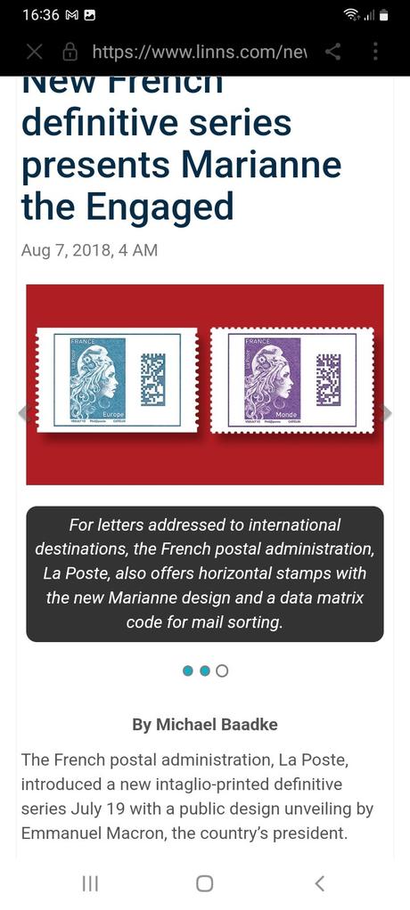 Známka poštová 2018,