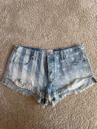 Damsk riflove kratasy abercrombie & fitch, abercrombie&fitch,l