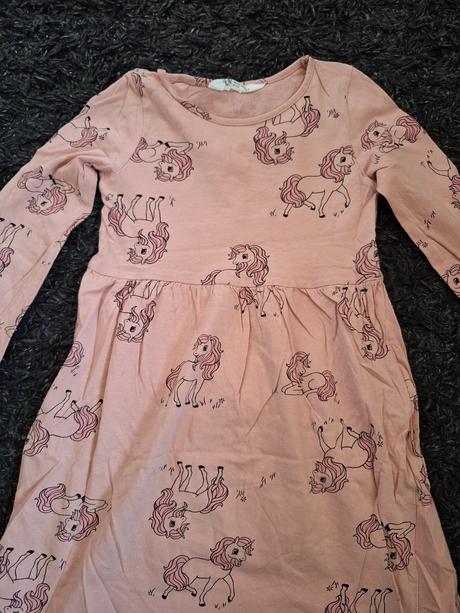 Ružové šaty, h&m,110