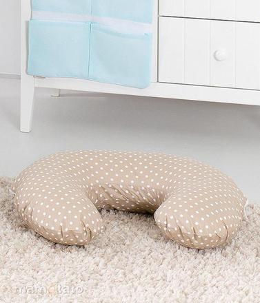 Vankúš na kojenie biela káva/bodky, 