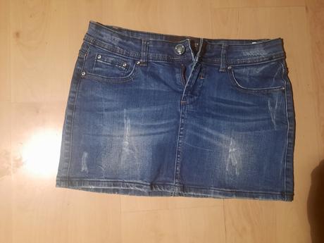 Elastická rifľová sukňa, s